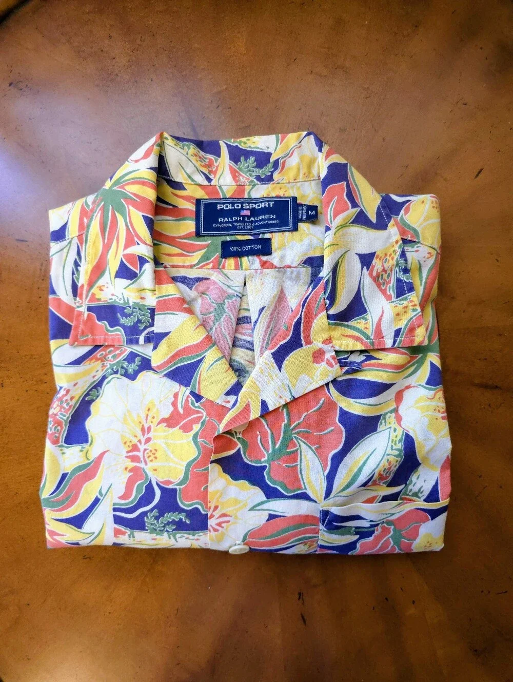 Polo Sport (M) Camp Shirt Yellow/orange